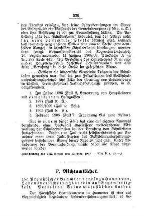 Preußischer Beamtenverein zu Hannover, Lebensversicherungsverein auf Gegenseitigkeit. Protektor: Seine Majestät der Kaiser : [F. Nichtamtliches]