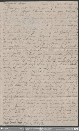 Eigenh. Brief von Dorothea von Schlegel an August Wilhelm von Schlegel, Köln, 22.02.1807