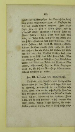 Leo III. verbietet den Bilderdienst