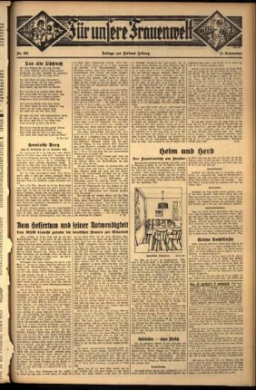 Zweite Ausgabe vom Mittwoch, den 13. November 1935.