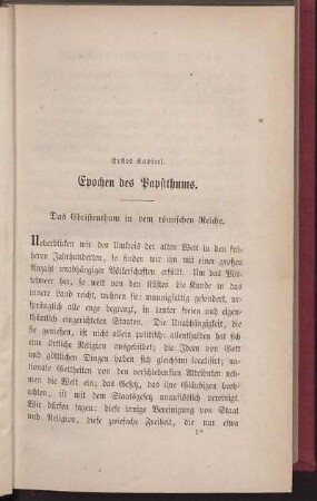 Erstes Kapitel. Epochen des Papstthums.
