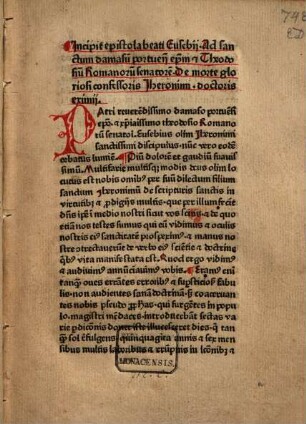 Epistula ad Damasum et Theodosium de morte Hieronymi