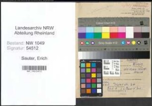 Entnazifizierung Erich Sauter , geb. 04.03.1922 ()