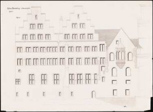 Restaurierung Heidelberger Schloss Ottheinrichsbau: Giebel, Ostansicht