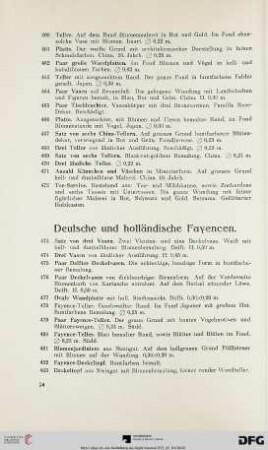 Deutsche und holländische Fayencen (Nr. 473-536)