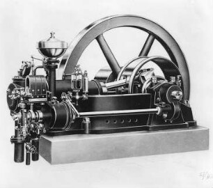 Einzylinder-Gasmotor (Körting, Hannover) : Technikgeschichte | Maschinenbau | Kraftmaschinen | Gasgeneratoren, Gasmaschinen
