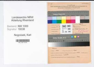 Entnazifizierung Karl Nogossek, geb. 11.11.1918 (Beamter)