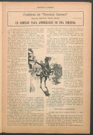 Folletines de "Sherlock Holmes" - Nuestro detective Martín Wilson - Un complot para apoderarse de una fortuna - (Conclusión)