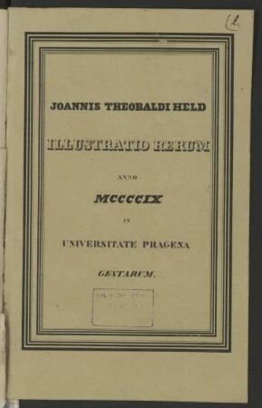 Tentamen historicum illustrandis rebus anno 1409 in universitate Pragena gestis