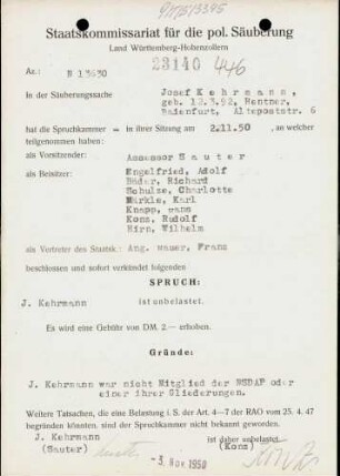 Kehrmann, Josef
