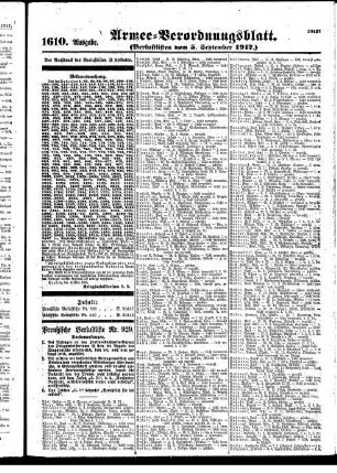 1610. Ausgabe. Mittwoch, 5. September 1917