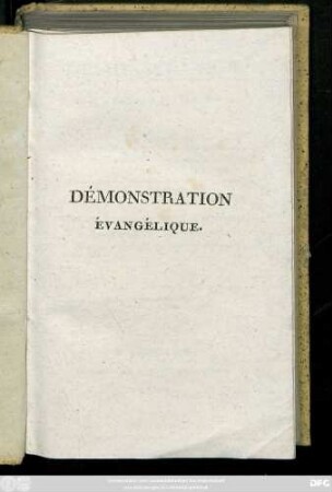 Démonstration Évangélique