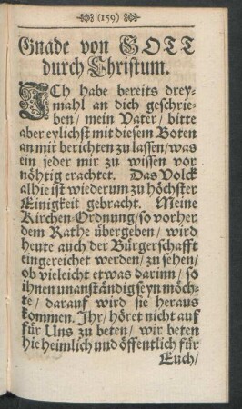 Gnade von GOTT durch Christum