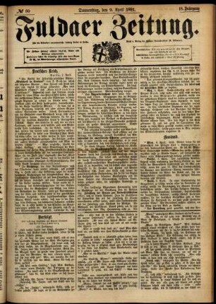 Ausgabe vom Donnerstag, den 09. April 1891.