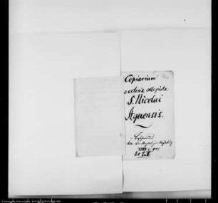 Copiale ecclesiae S. Nicolai Aquensis