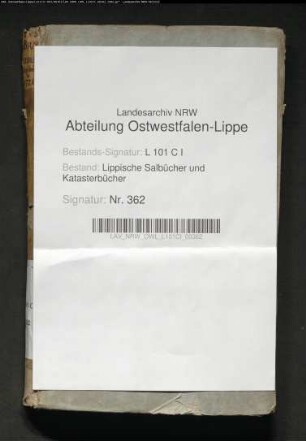 Salbuch des Amtes Brake von 1721, Bd. 4