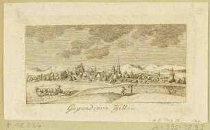 Stadtansicht von Zittau aus nördlicher Richtung, aus Leskes Reise durch Sachsen von 1785
