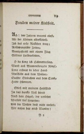 Freuden meiner Kindheit.