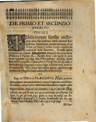 Diatriba inauguralis iuridica de primo et secundo decreto