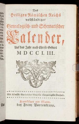 [I. Ein vierfacher Calender.]