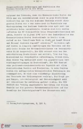 Programmatische Erklärungen und Richtlinien der Kommunistischen Partei der Pfalz