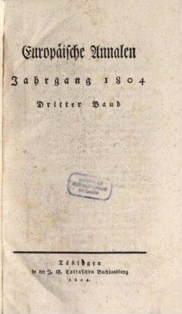 Europäische Annalen. 1804, 3/4