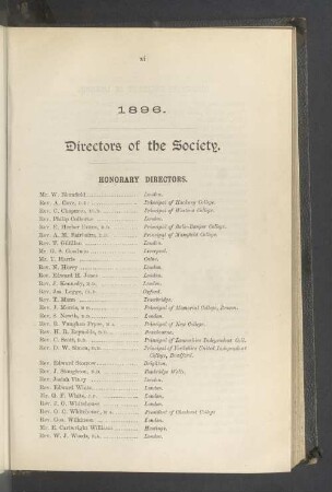 1896. Directors of the Society