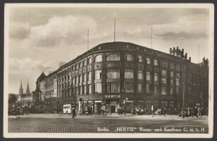 Ansichtskarte Kaufhaus „Hertie“, Belle-Alliance-Straße [1/2]