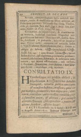Consultatio IX.