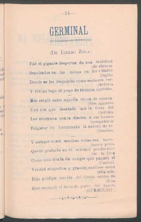 Germinal : (De Emilio Zola)