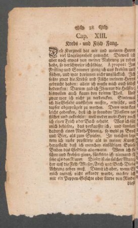 Cap. XIII. Krebs- und Fisch-Fang