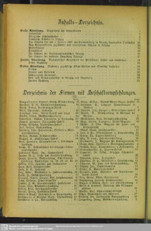 Verzeichnis der Firmen mit Geschäftsempfehlung
