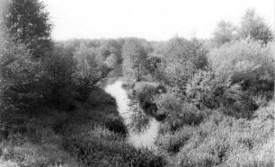 Krauschwitz-Keula. Die Lucknitza an der Brücke am Ortsausgang nach Görlitz
