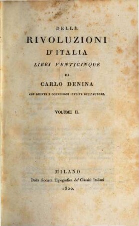 Delle rivoluzioni d'Italia : libri venticinque ; con giunte e correzioni inedite. 2