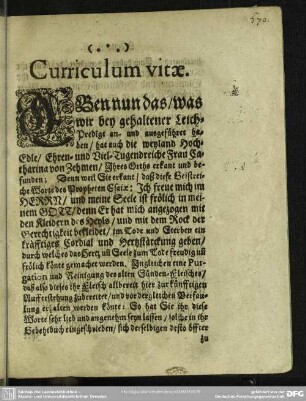 Lebenslauf : Curriculum vitae