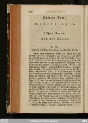 §. 78. Ursprung und Begriff der Sünde nach der heil. Schrift.