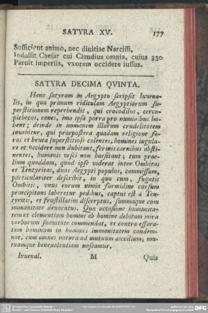 Satyra Decima Quinta