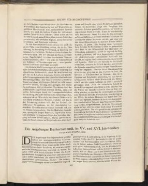 Die Augsburger Buchornamentik im XV. und XVI. Jahrhundert, III