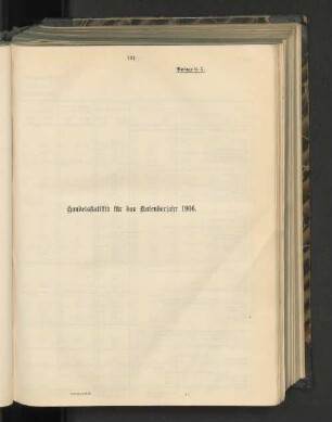Handelsstatistik für das Kalenderjahr 1906.