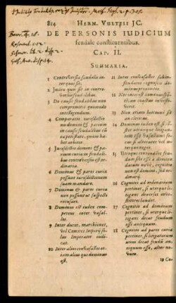 De Personis Iudicium feudale constituentibus. Cap. II.