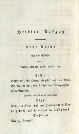 Erste Scene. Vor dem Schlosse