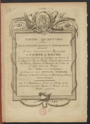 Trois Quatuors Pour Deux Violons, Taille, et Violoncelle : Oeuvre Premier.