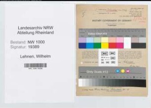 Entnazifizierung Wilhelm Lehnen, geb. 10.03.1911 (Schmelzer)