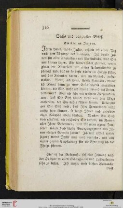 (Sechs und achtzigster Brief - Neunzigster Brief)
