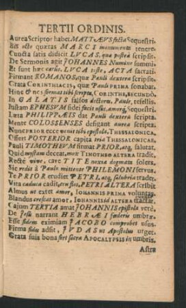 Tertii Ordinis.