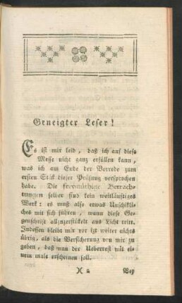 Geneigter Leser!