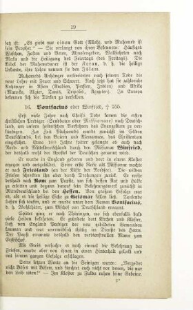 16. Bonifacius oder Winfried, † 755