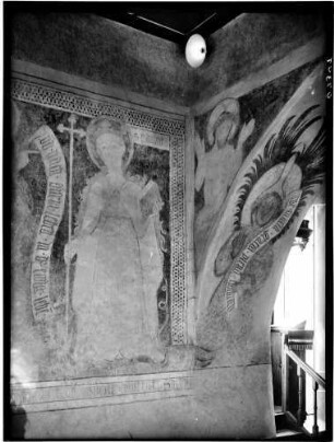 Höllstein Kirche Wandmalerei Heiligenfiguren