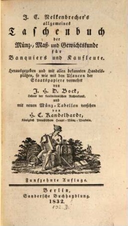 Taschenbuch der Münz-, Maaß- und Gewichtskunde für Kaufleute