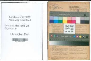 Entnazifizierung Paul Uhrmacher , geb. 03.08.1898 (Werkmeister)